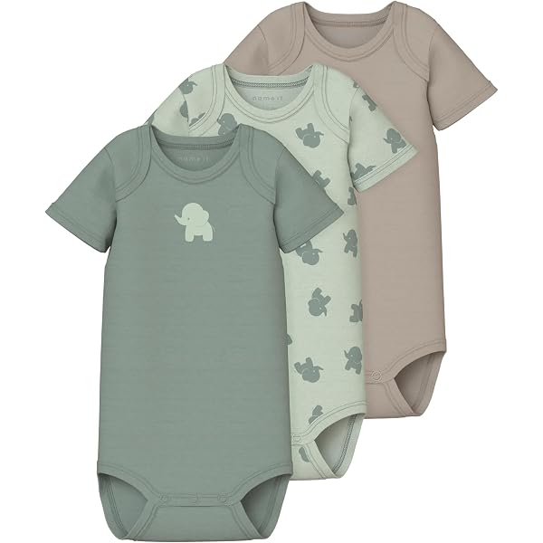 Produktbild von Schlafoverall Mädchen Sanetta Body Kurzarm Dreierpack Grün | Hochwertiger Und Nachhaltiger Body Fur Jungen Aus Bio Baumwolle Inhalt 3er Set Baby Body 062 Baby Klamotten Junge
