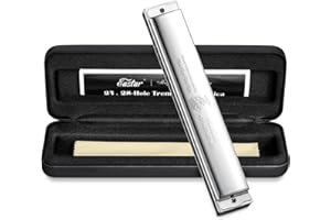 Eastar 24 Hole Harmonica Admiral Performance Competition C Key Tremolo Harmonica With Hard Case And Cloth