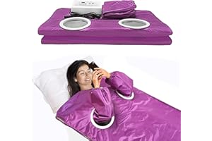 InLoveArts Manta de Sauna Personal infrarroja, diseño de Manga, Manta calefactora de Sauna Oxford Digital de 2 Zonas, Uso Personal en el salón de SPA en casa (con 2 Mangas)