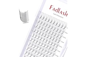 FADLASH Volume Russe D Curl 6D 0.07mm 8~14mm Extensions de Cils Naturel Longs Cils Individuels Cils Professionnels Grappes Naturelles Flare Sans Noeud (D curl 0.07mm, 6D 8-14mm)