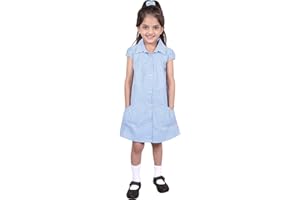 A2Z 4 Kids Girls School Uniform Pleated Gingham Checked Summer Dress with Bobble Age 3 4 5 6 7 8 9 10 11 12 13 14 Years