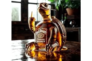 AWYYA Xuanning Store Carafe À Whisky, Verre À Whisky Personnalisé, Le Corps de La Bouteille Est : Tête de Loup, Hibou, Canard, Tortue, Aigle, Bouledogue et Autres Animaux Comme Prototypes Créatifs, Fait À L