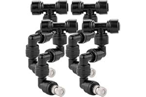 ACBungji Paquete de 4 boquillas para reptiles Fogger de 360 grados de rociador ajustable Sistema de enfriamiento por pulverización Boquillas de nebulización reptil para selva tropical sola cabeza