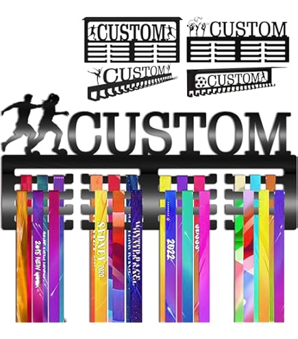 Espositore Medaglie Da Parete CREATCABIN | 12 Ganci Per 70+ Medaglie | Metallico 29x13x10cm - Foto 7