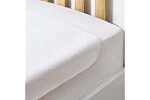 Hippychick Cotton Flat Waterproof Mattress Protector Double Bed Size 150 x 200 cm - Fully Waterproof Mattress Covers, Anti-Allergy, and Machine Washable For Premium Comfort And Ease