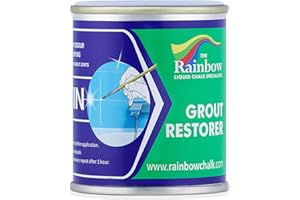 RAINBOW CHALK MARKERS LTD Groutin - Tile Grout Paint 125ml - Designed to Restore Tile Grout (White)