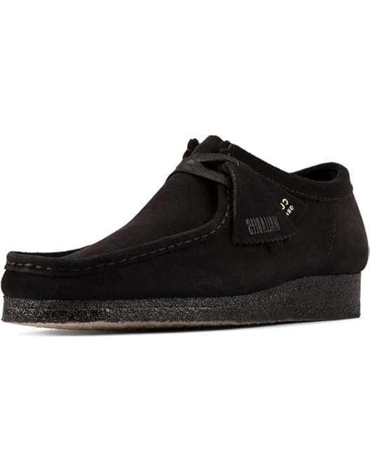 Clarks - Mens Ashcott Cup Shoes, Color Black Suede, Size: 9.5 M US