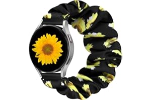 YCHDDER 20mm Elastic Scrunchie Watch Straps Compatible with Samsung Galaxy Watch 7/6/5/4/FE 40mm 44mm/Watch 6/4 Classic 43mm 47mm 42mm 46mm/5 Pro/Vivoactive 5/Vivoactive 3/Venu/Venu 2 Plus Women Girls