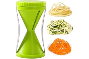 ANIMALUJOS BONDIBUY Espiralizador de Verduras, Cortador Espiral de Verduras, Cortador Espiral Manual, Espaguetis de Verduras
