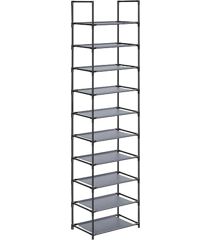 Scarpiera A 10 Livelli In Plastica E Ferro - Organizer Salvaspazio, Multifunzione, Regolabile, Per Ingresso, Corridoio E Camera Da Letto