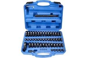FreeTec Juego de 52 Herramientas de Presión Discos de Montaje Pieza de Presión y Extractor Para Retenes de Sellado, Cojinetes, Semicojinetes, Bujes y Gomas