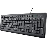 Trust 24095 Taro Wired Keyboard - Qwerty UK Layout, Quiet Keys, Full-Size Keyboard, Spill-Resistant, 1.8 m Cable, USB Plug an