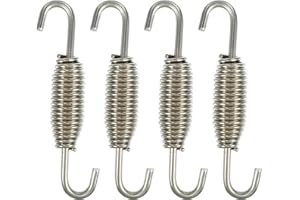 X AUTOHAUX 4pcs 68mm 2.68" Motorcycle Muffler Exhaust Pipe Spring Silver Tone