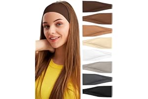 BELEVO 8 Pcs Bandeau Cheveux Femme, Antidérapant Bandeaux Mode pour Femmes Sport Headband Elastique Cheveux Homme Accessoire Cheveux Adapté Yoga Fitness Exercice