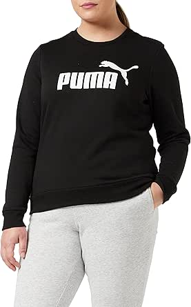 blusa puma ess logo crew sweat tr big logo