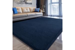 Sour Lemon Tappeto Salotto a Pelo Corto, Tappeti 160x230cm, Tappeto Camera Da Letto Antiscivolo, Tappeto Soggiorno Peloso Morbido Lavabile Tappeto Cameretta Bambina Bambino (Blu Navy, 140x200cm)
