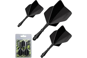 MageRabbit Dart Flights, Moulded Dart Flights And Stem,Professional Dart Accessories Pack Of 3 Dart Flights And Shafts, Dart Flight and Stem pack,3Color