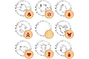 BLUELVES Navidad Cortadores de Galletas,Moldes de Galletas,Acero Inoxidable Galletas Cortador para Pastel, Cookie, Fondant,para Decoración de Cookie Navidad copo de nieve, muñeco de nieve