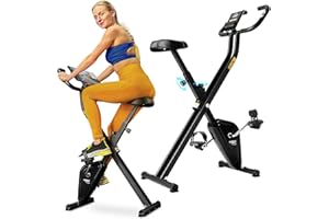 TREX SPORT Heimtrainer Fahrrad klappbar TX-320XB FLIX | Hometrainer Fahrrad | Pulssensoren, 5 Sitzhöhen, 100 kg belastbar