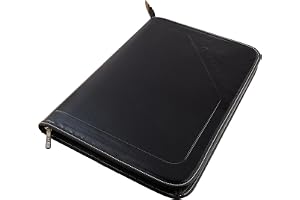 SPS PU Leather 24-Pocket A4 File Organizer Professional Document Holder for Certificates, Legal Documents, Home, Office, School Use (Black)