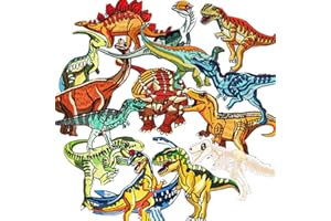 Sunshine smile Bügelflicken Kinder, 15 Stück Patches zum Aufbügeln Dinosaurier Aufnäher Applikation Flicken Zum Aufbügeln für DIY T-Shirt Jeans Kleidung Taschen,Flicken Patches