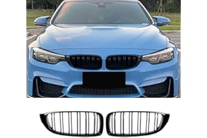 Jinpengyong F32 Griglia per BMW 4er F32 F33 F36 (2014-2019) F82 M4 F80 M3 (2015-2019) Grill Nere Griglia Del Paraurti Anteriore adatta tuning (For 4er F32 2014-2019)