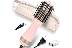 Mini reseblåsborste, PARWIN PRO BEAUTY oval borste med automatisk dubbelspänning 110–240 V, ingen manuell justering, jontekni