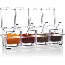 Scatola Porta Spezie Con Coperchio Trasparente E Contenitore Interno Rimovibile - Contenitore Per Sale, Zucchero, Cardamomo E Cannella - 3