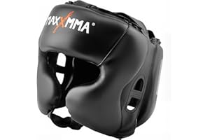 MaxxMMA Boxing Headguard, Adjustable Protection Headgear, Effective Impact Absorption, MMA Training, Muay Thai Headgear,Sparring, Martial Arts, Karate