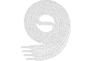 Di Ficchiano Flat Shoelaces, Diameter 7 mm, Very Tear-Resistant Premium Shoe Laces Made of 100% Cotton, Ideal for Trainers, Sports Shoes, Leisure Shoes, Leather Shoes and Much More, Shoe Laces,