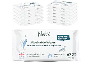 Naty Spolbara Baby Våtservetter, 98% Vatten, 672 stycken (12 förpackningar) | Hypoallergen, Naturlig för Känslig Hud, Parfymfri, Växtbaserad, Dermatologiskt testade, För Nyfödda & Småbarn