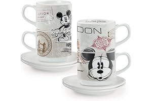 Egan PWM02I/LO Juego de Tazas de café Modelo In The City Londres, Porcelana, Multicolor, 2 Unidad (Paquete de 1), 2