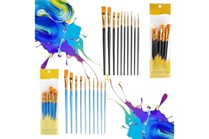 QTTRPCU 20-Teilig Pinsel Kinderschminken, Nylon Schminkpinsel, Schminkpinsel Set Kinderschminken für Acryl-, Öl-, Aquarell-, Anwendbar auf Fasching Halloween Mottoparty Geburtstag