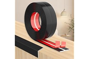 ANKEKOLYSTAR Modanatura decorativa autoadesiva Paraspigoli Muro, Profilo Angolare PVC per Muro, Piastrelle, Porte, Finestre, Bagno (Nero, 4cm x 8m)