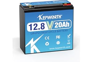 KEPWORTH 20AH 12V Batterie au Lithium Rechargeable, Cycle Profonde 3000 Fois, Stock d'Energie Solaire, Eolienne