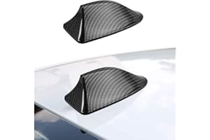 GEFIRE Antenna Auto Pinna di Squalo, Antenna Auto, Pinna Squalo Auto, Antenna Pinna Squalo, Migliora Il Segnale Dell'Auto per Auto, Suv, Auto Sportive (Modello in Fibra di Carbonio Nero)