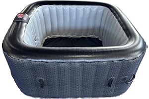 O'SPAZIA Spa Gonflable 6 Places carré - Ospazia - Dimensions : 185 x 185 cm - Filtre et bâche Inclus