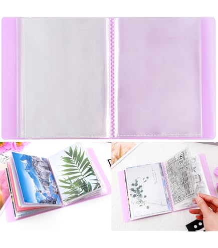 Album Timbre Album Carte OTCRAFT 20 Pages, 80 Pochettes, 1 Grand Album De Rangement Transparent Pour Photos, Autocollants Et Matrices De Découpe, 44,5 X 27,9 X 3,5 Cm (bleu Lot Carte Postale Album Carte Postale