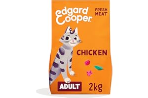 Edgard & Cooper Comida Gatos Adultos, (Pollo, 2kg), Comida para Gatos Esterilizados y Activos, Sin Cereales, Ingredientes Naturales, Carne Fresca, Hipoalergénico, Sin azúcares añadidos