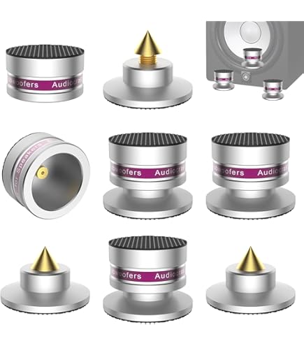 Dynavox Assorbitori Sub Watt - Set Da 4 In Ottone Per HiFi | Disaccoppiatori Vibrazioni - Foto 7