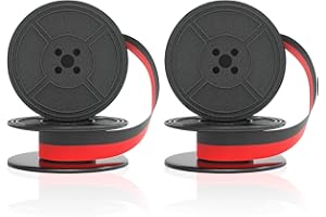 SYHSYC Nastro inchiostrato per macchina da scrivere, confezione doppia, compatibile con modelli classici DIN 2103 32755 rosso e nero nylon Typewriter