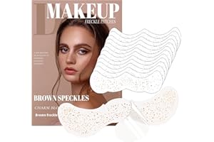 GCVSE 12 Sheets Brown Freckles Face Tattoo, Face Speckles Patches, Temporary Face Freckles For Women Festival Makeup Rave Accessories (Style 1)