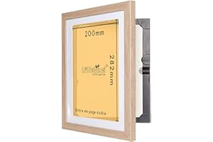DYNAMIC FRAMES My Little DaVinci Wooden Picture Frame for 50 Artworks | Display or Hang Your Kids Artwork A4 (Natural)