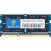 Rasalas 8 GB PC3L-12800S DDR3 1600 MHz Laptop RAM 2Rx8 1.35V 204-Pin CL11 Portatile Memoria RAM Modulo Upgrade