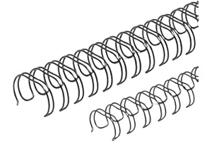 LEO's - Premium Metall Binderücken A4 - Drahtringe Ø= 7,9mm schwarz, 5/16"Teilung 3:1-34 Schlaufen Metallbinderücken - Drahtkämme/Bindekämme für Tagebuch, Fotobuch, Kalender, Prospekte 100 St.