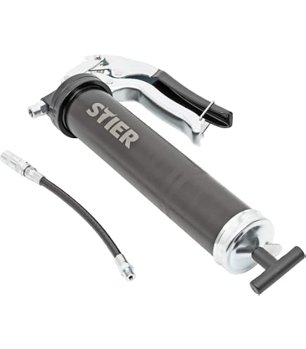 Pressol Einhandfettpresse 500 Ml – Fettpresse Mit Düsenrohr Und Schlauch Für Eine Hand