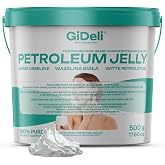 GiDeli White Vaseline 0.5 kg - Skin Care, Transparent | Moisturizer for Sensitive Skin, Chapped Lips and Dry Feet, Tattoos &amp;