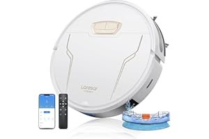 ‎LARESAR CLEAN Laresar Clean Saugroboter, 4000Pa Saugroboter mit Wischfunktion, 3-in-1 Staubsauger Roboter 150 Min. Laufzeit, mit App-Steuerung und WLAN,Ideal für Hartböden, Teppiche & Tierhaare