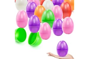 AUFIKR 6 kolorowych jajek wielkanocnych do wypełnienia, wielkanocny tematyka na imprezę, na polowanie, do koszyka, wypełnienia, do sali lekcyjnej (12)