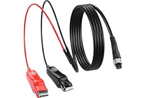 CERRXIAN 5FT Cable de batería para carretes de pesca eléctricos, cable de alimentación de 2 pines para carretes eléctricos, 500/800MJ